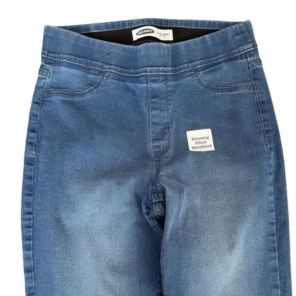 Old Navy Mid Rise Slimming Effect Waistband Super Skinny Jeans Size 6 Tall NWT - Picture 4 of 12
